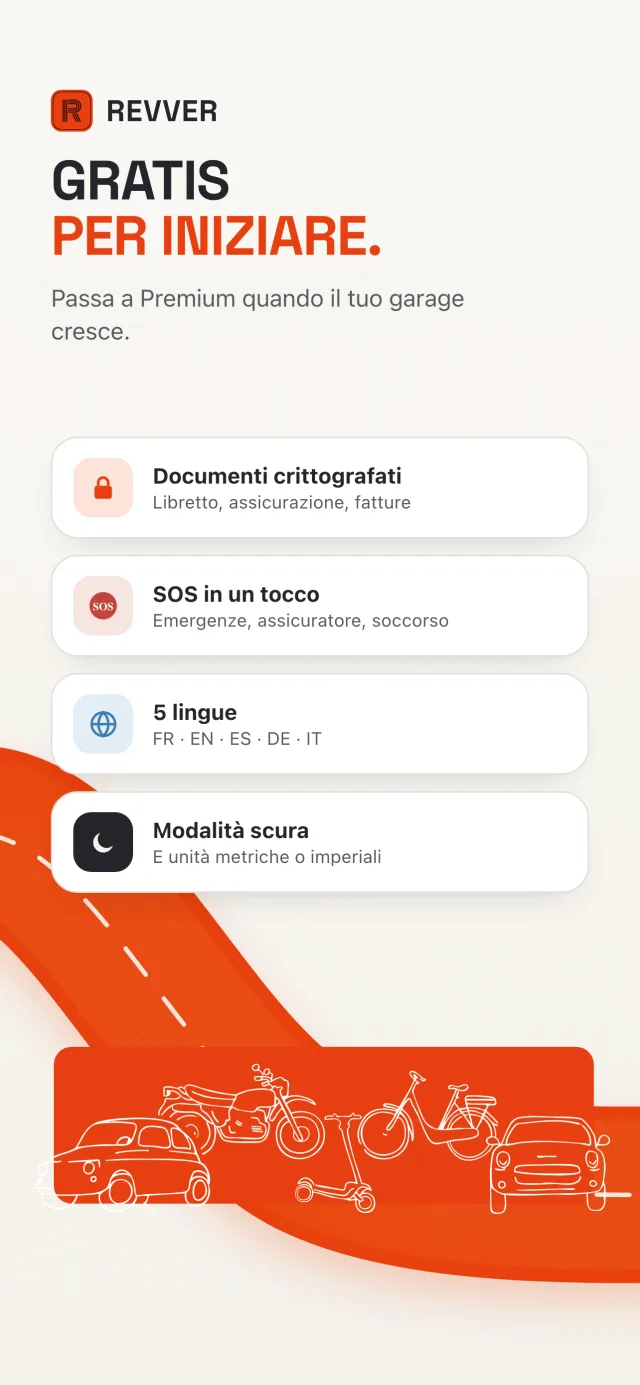 Revver è gratuito per iniziare: documenti cifrati, SOS con un gesto, 5 lingue e modalità scura